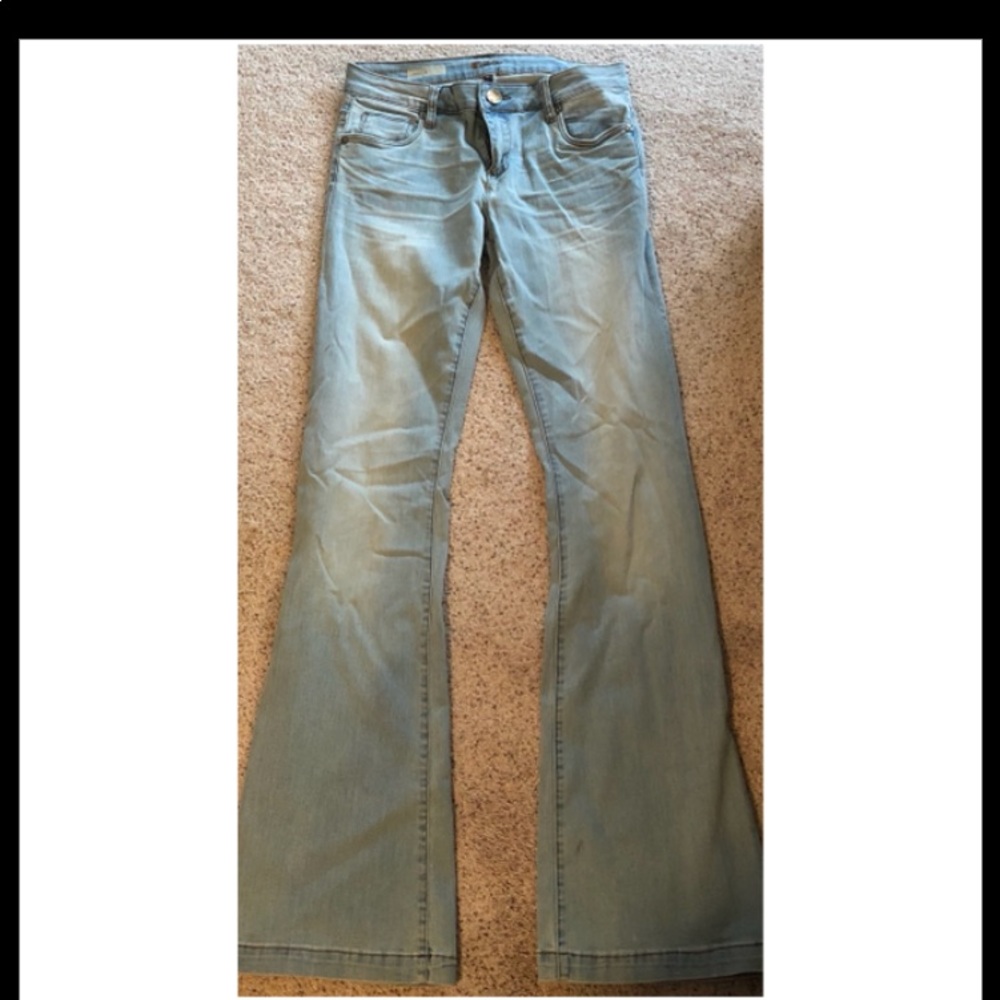 Wide flare leg jeans